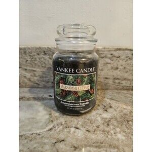 RARE YANKEE CANDLE 22 OZ BALSAM & CEDAR FALL CHRISTMAS New Unused